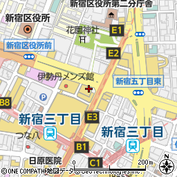 エンポリオアルマーニ新宿周辺の地図