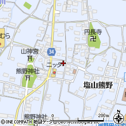 山梨県甲州市塩山熊野1192周辺の地図