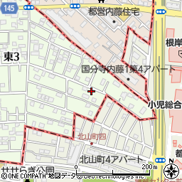 東京都国立市東3丁目24-12周辺の地図