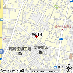 東京都江戸川区松江4丁目周辺の地図