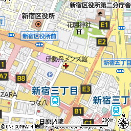 ヴェルサーチ東京新宿伊勢丹メンズ周辺の地図