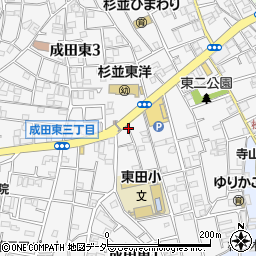 東京都杉並区成田東周辺の地図