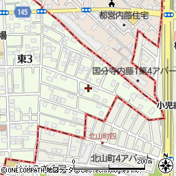 東京都国立市東3丁目24-10周辺の地図