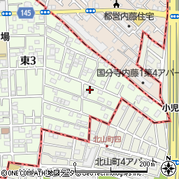 東京都国立市東3丁目24-18周辺の地図