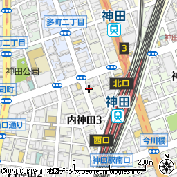 鉄板焼 お好み焼 花子 神田店周辺の地図