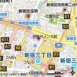 串の坊 新宿伊勢丹会館店周辺の地図