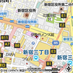 串の坊 新宿伊勢丹会館店周辺の地図