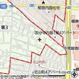 東京都国立市東3丁目33-13周辺の地図