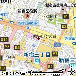 チャンパー 新宿 伊勢丹会館周辺の地図