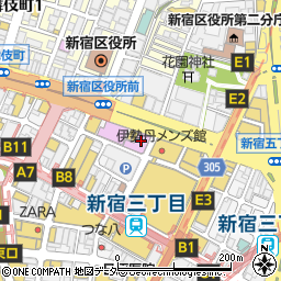 築地寿司清　伊勢丹会館店周辺の地図