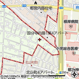 東京都国立市東3丁目33-38周辺の地図