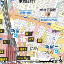 株式会社エイブル　新宿東口店周辺の地図