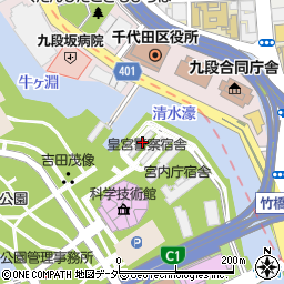 東京都千代田区北の丸公園6-1周辺の地図