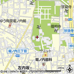 堀之内・妙法寺本堂周辺の地図