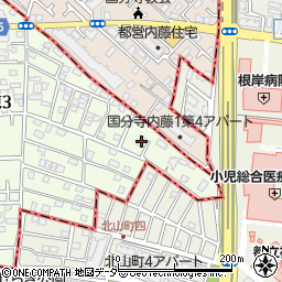 東京都国立市東3丁目33-12周辺の地図