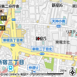 東京都新宿区新宿5丁目9周辺の地図
