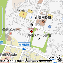 山梨市役所周辺の地図