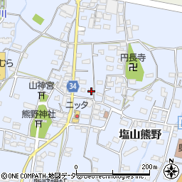 山梨県甲州市塩山熊野286-1周辺の地図