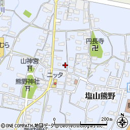 山梨県甲州市塩山熊野286周辺の地図