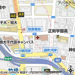 神田税務署周辺の地図