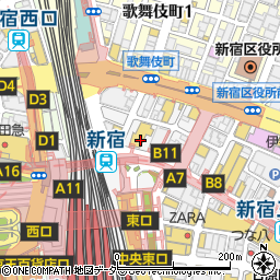 星乃珈琲店 新宿アルタ店周辺の地図