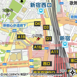 六本木 樓外樓飯店 新宿小田急ハルク店周辺の地図