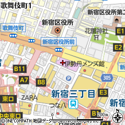 新宿ピカデリー周辺の地図