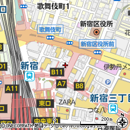 キリンシティ 新宿東口店周辺の地図