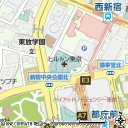 ヒルトン東京周辺の地図