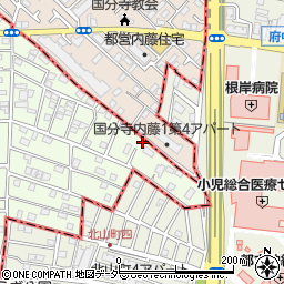 東京都国立市東3丁目33-32周辺の地図