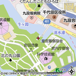 東京都千代田区北の丸公園2-2周辺の地図