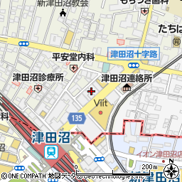 くすりの福太郎津田沼店周辺の地図