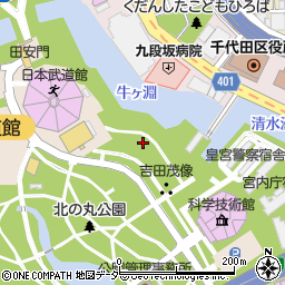 東京都千代田区北の丸公園2周辺の地図