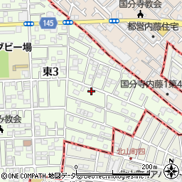 東京都国立市東3丁目25-11周辺の地図