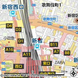 東京都新宿区新宿3丁目23-1周辺の地図