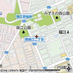 東京都江戸川区瑞江4丁目8周辺の地図