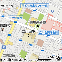 立川市立第三小学校周辺の地図