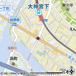 大神宮下駅入口周辺の地図