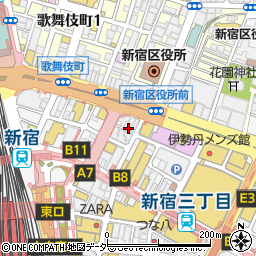 お多幸 新宿店周辺の地図