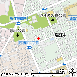 東京都江戸川区瑞江4丁目16周辺の地図