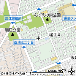 東京都江戸川区瑞江4丁目17周辺の地図