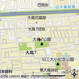 東京都江東区大島7丁目周辺の地図