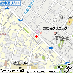 ヤクルト　東京ヤクルト販売台東本店松江センター周辺の地図