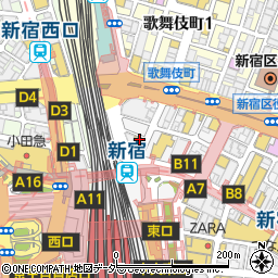 東京都新宿区新宿3丁目23-17周辺の地図