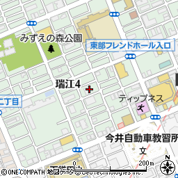 東京都江戸川区瑞江4丁目38周辺の地図