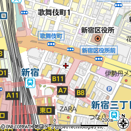 幸楽－こうらく－新宿東口店周辺の地図
