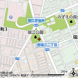 瑞江公園トイレ周辺の地図