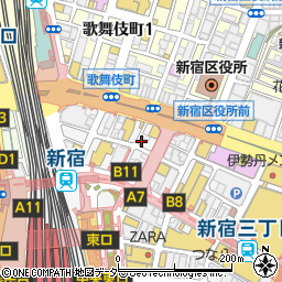 PRONTO プロント 新宿駅東口店周辺の地図