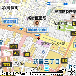 【平日限定】新宿サブナード駐車場【入庫から12時間のご利用プランとなります】周辺の地図