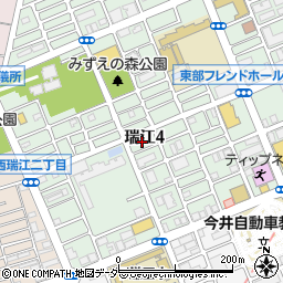 東京都江戸川区瑞江4丁目25周辺の地図